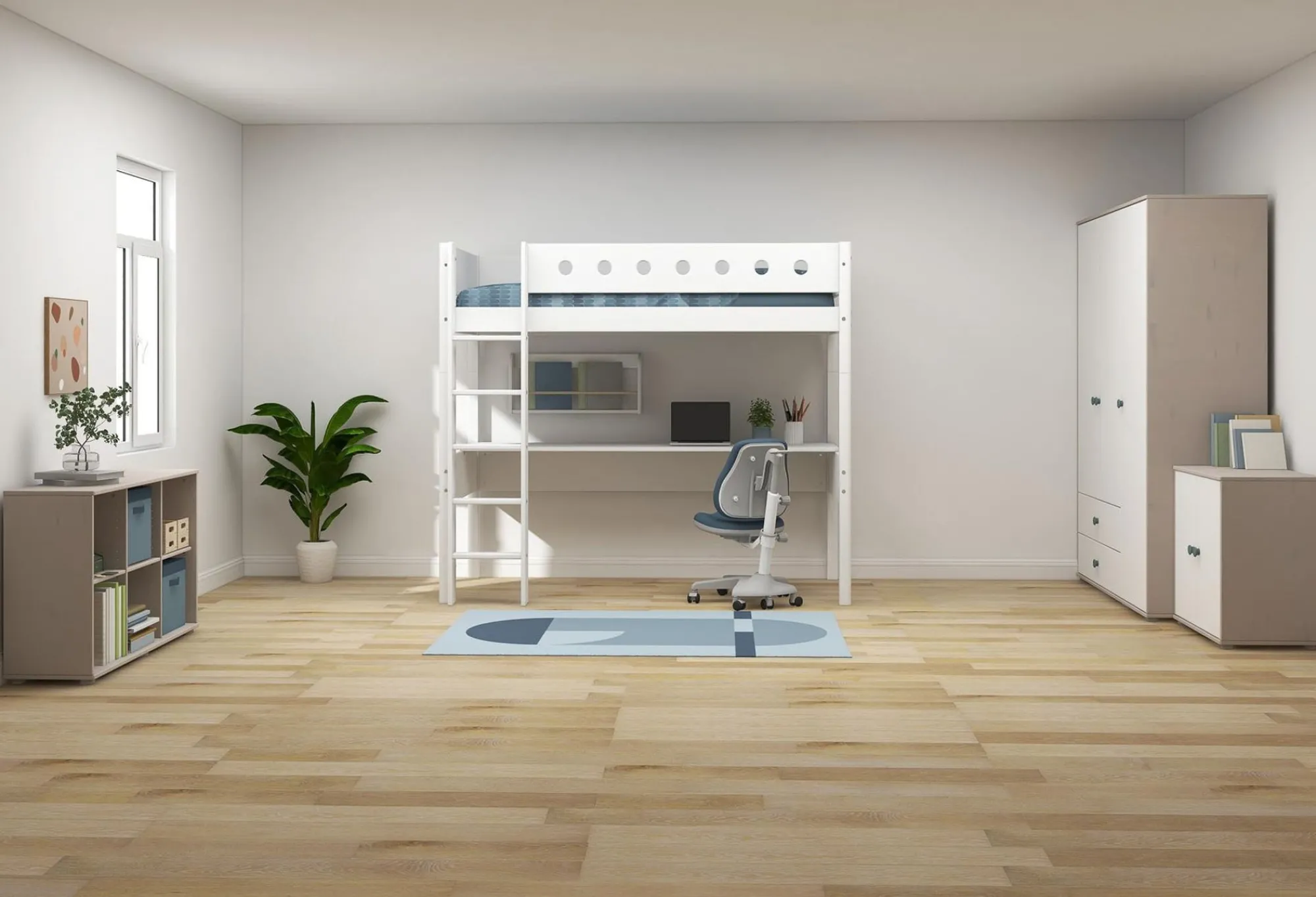 Cheap FLEXA Hojseng Med Lige Stige White