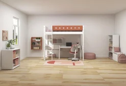 Store FLEXA Hojseng Med Lige Stige White/Blush