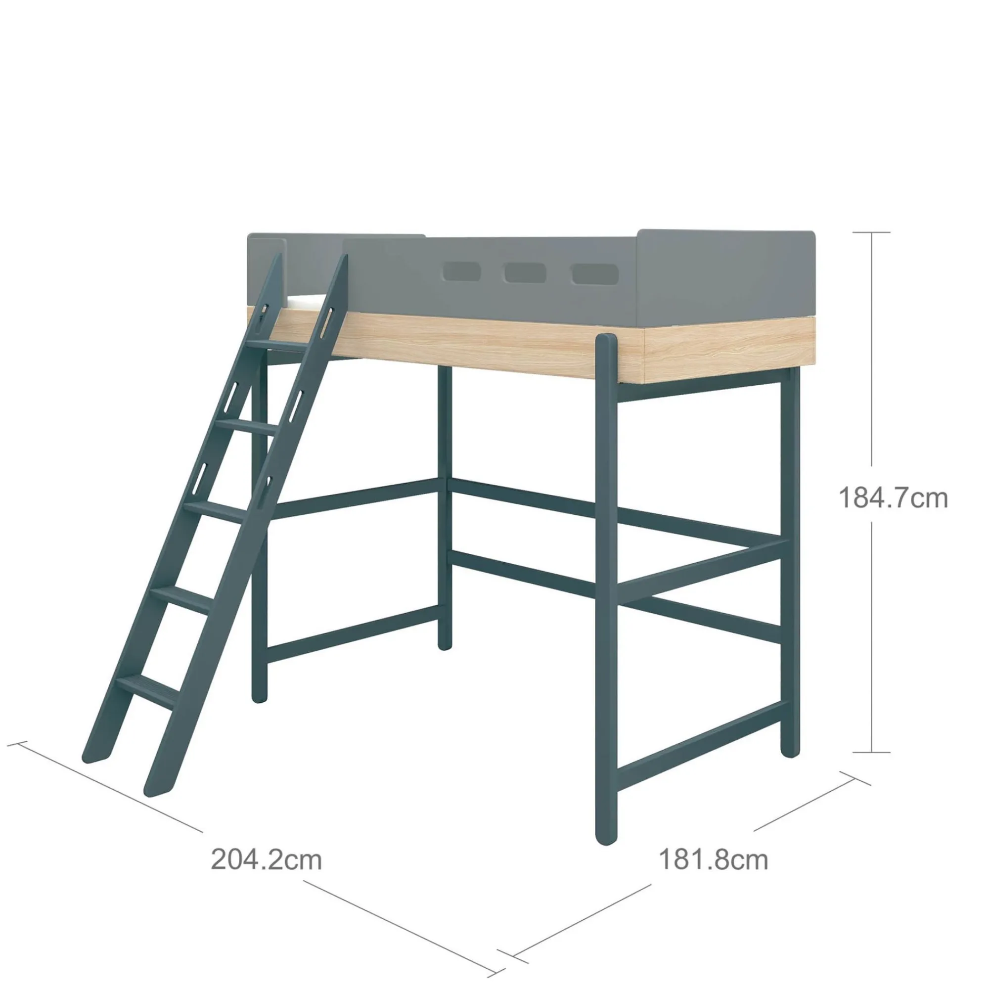 Clearance FLEXA Hojseng Med Skra Stige Blueberry/Oak