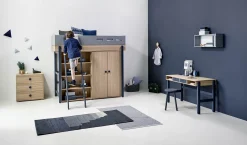 Clearance FLEXA Hojseng Med Skra Stige Blueberry/Oak