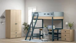 Clearance FLEXA Hojseng Med Skra Stige Blueberry/Oak