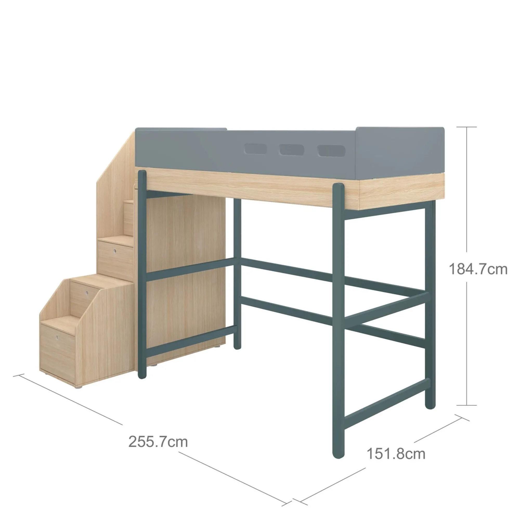 Discount FLEXA Hojseng Med Trappe Blueberry/Oak