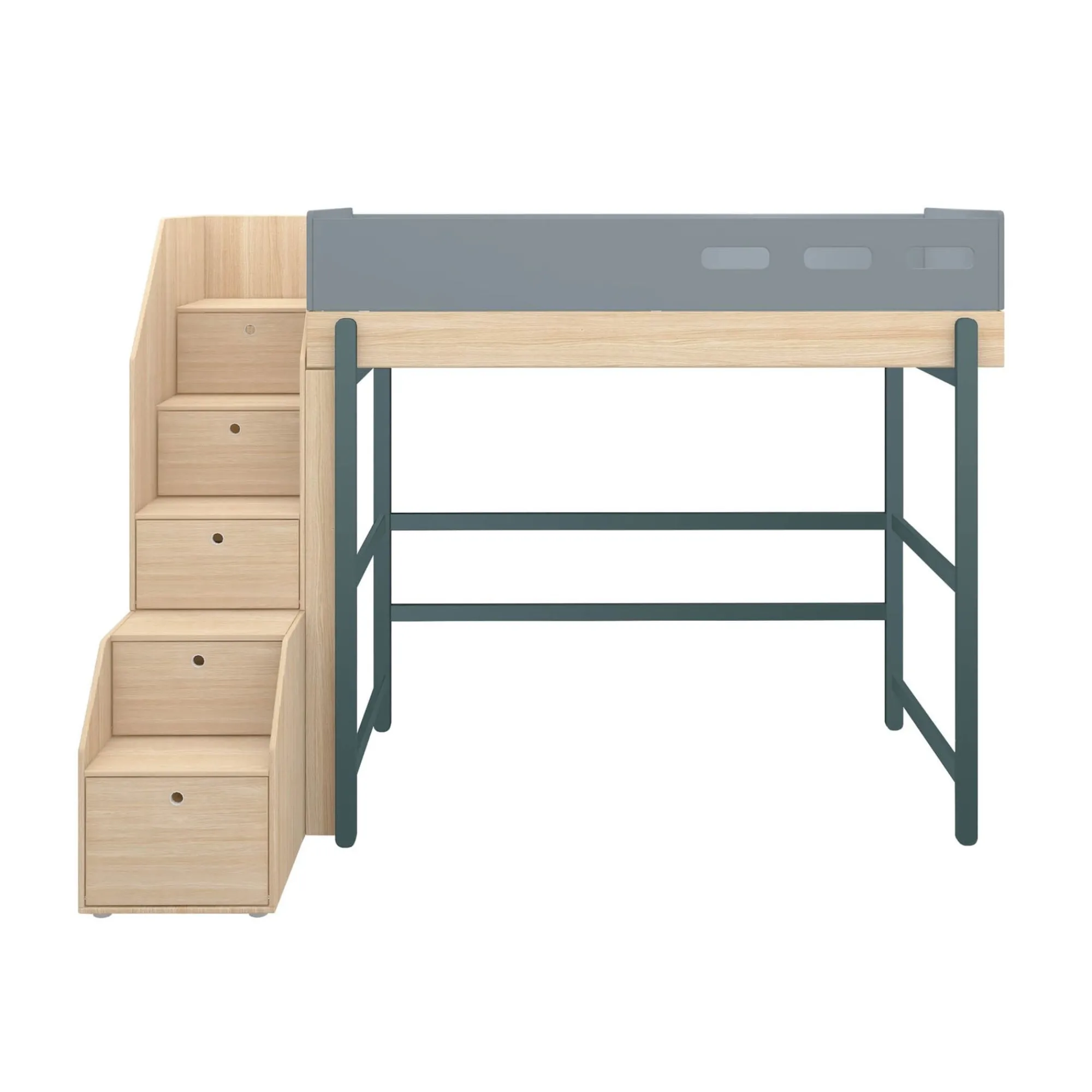 Discount FLEXA Hojseng Med Trappe Blueberry/Oak