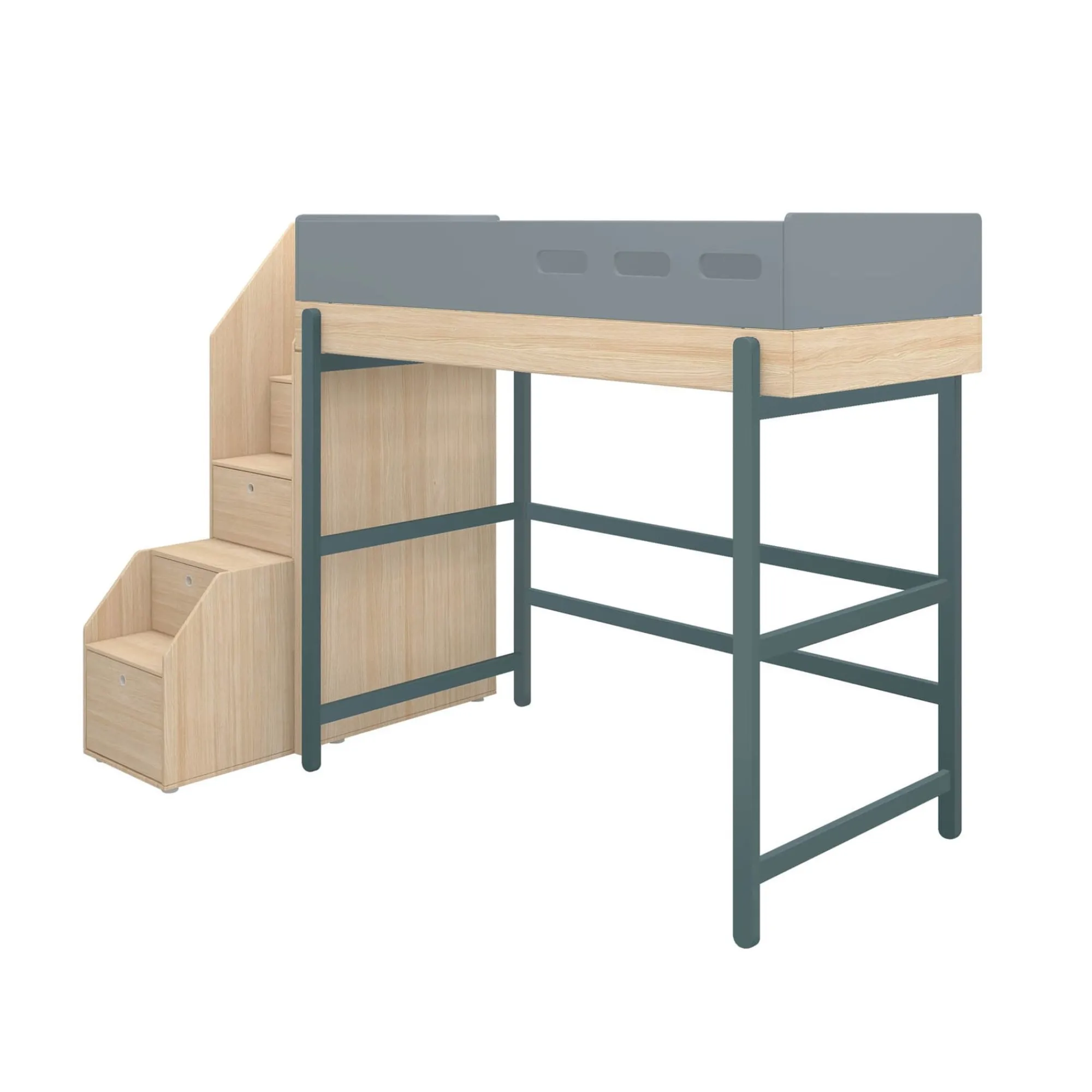 Discount FLEXA Hojseng Med Trappe Blueberry/Oak