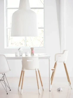 Online FLEXA Hojstol White/Clear Lacquer Beech