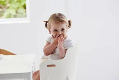 Online FLEXA Hojstol White/Clear Lacquer Beech