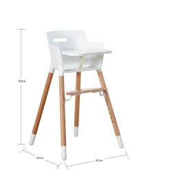 Discount FLEXA Hojstol Med Bakke White/Clear Lacquer Beech