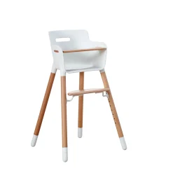 Fashion FLEXA Hojstol Med Sikkerhedsbojle White/Clear Lacquer Beech