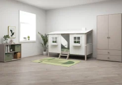 Store FLEXA Husseng White/Grey Washed Pine
