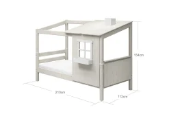 Hot FLEXA Husseng, Halvt White/White Washed Pine