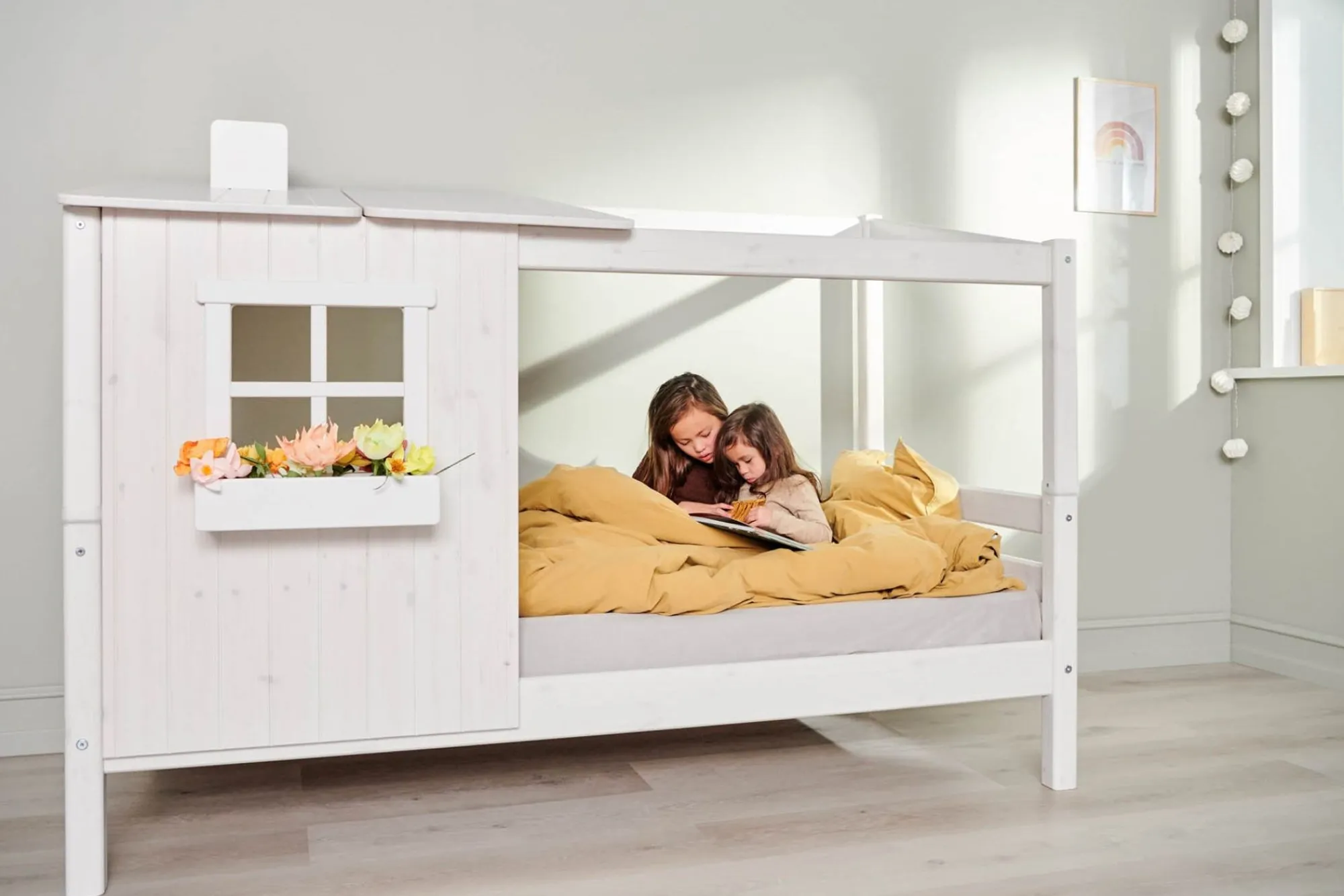 Hot FLEXA Husseng, Halvt White/White Washed Pine
