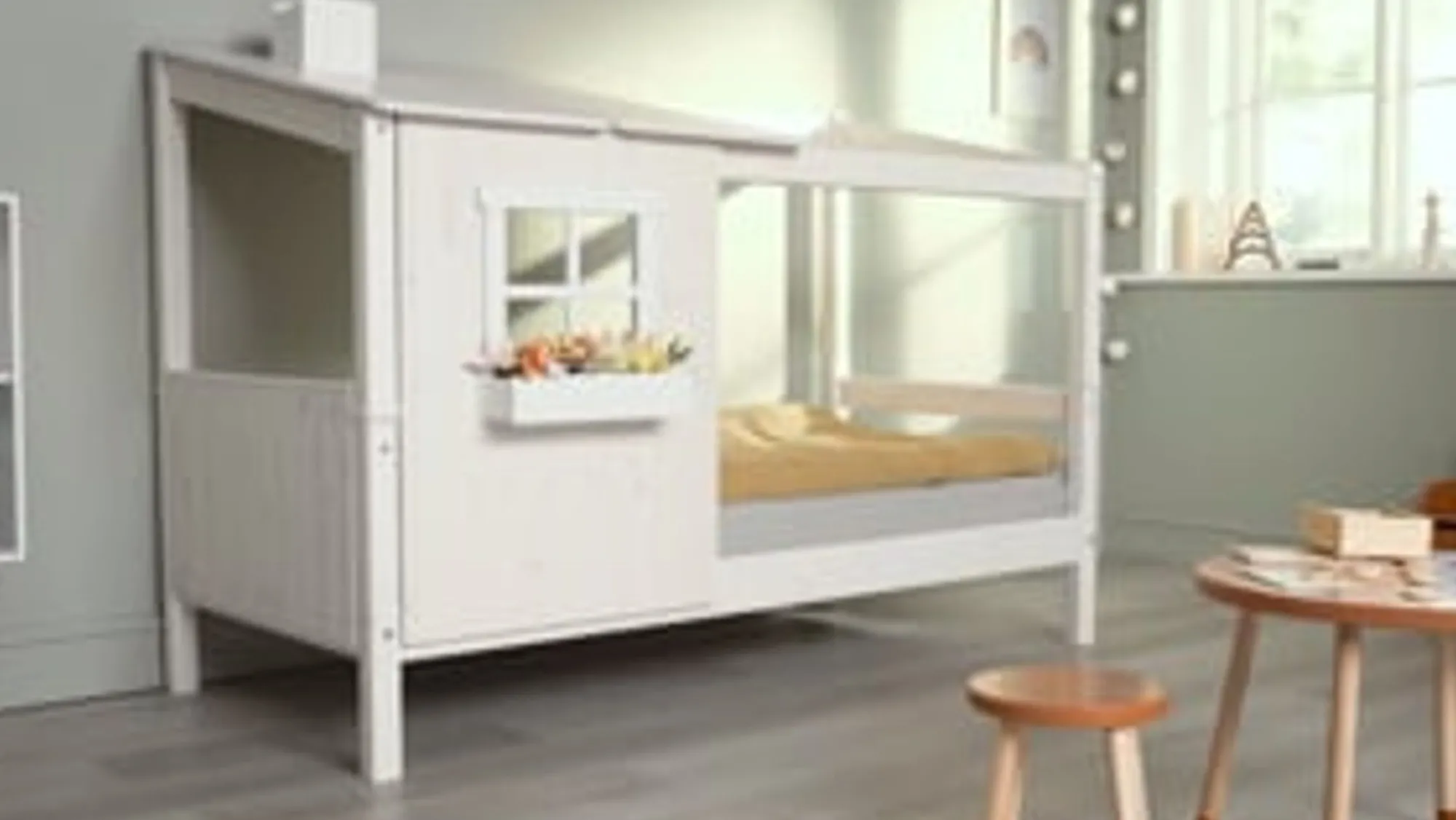 Hot FLEXA Husseng, Halvt White/White Washed Pine