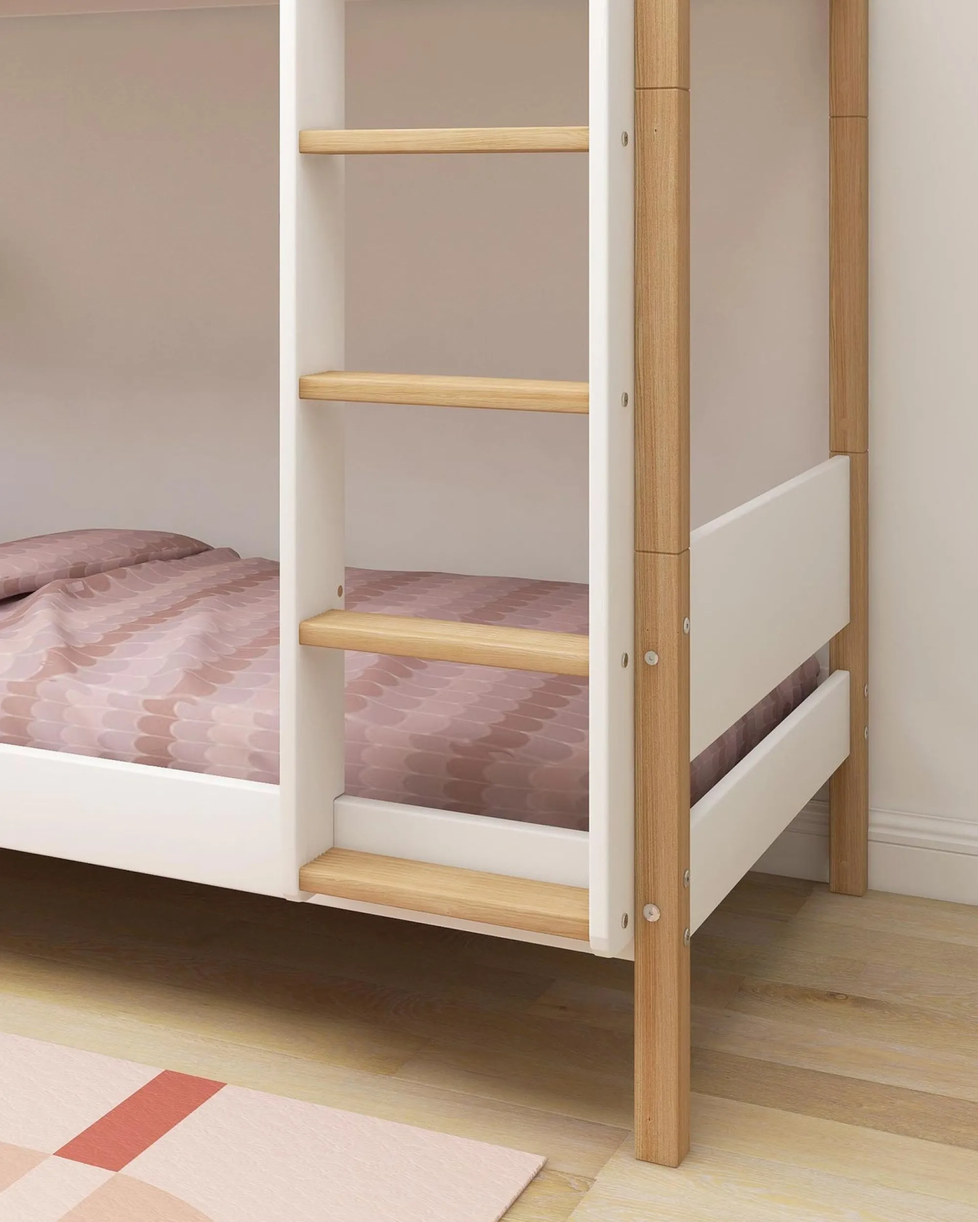Cheap FLEXA Kojeseng, Ekstra Hojde White/Oak