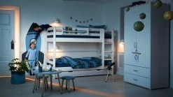 Cheap FLEXA Kojeseng Med Lige Stige White Washed Pine