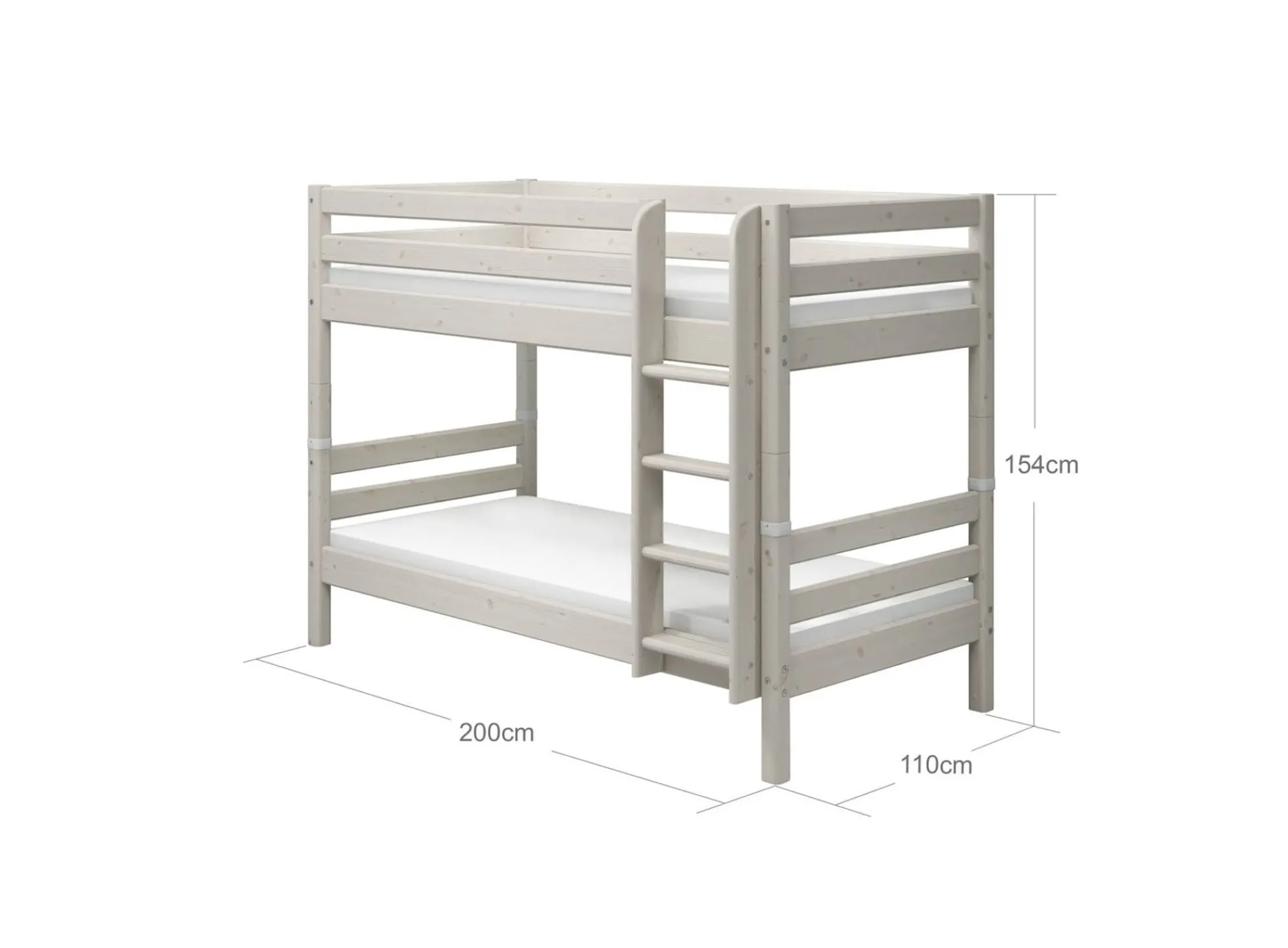 Cheap FLEXA Kojeseng Med Lige Stige White Washed Pine