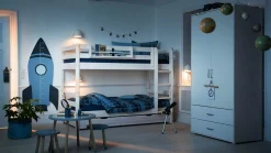 Fashion FLEXA Kojeseng Med Lige Stige White Washed Pine