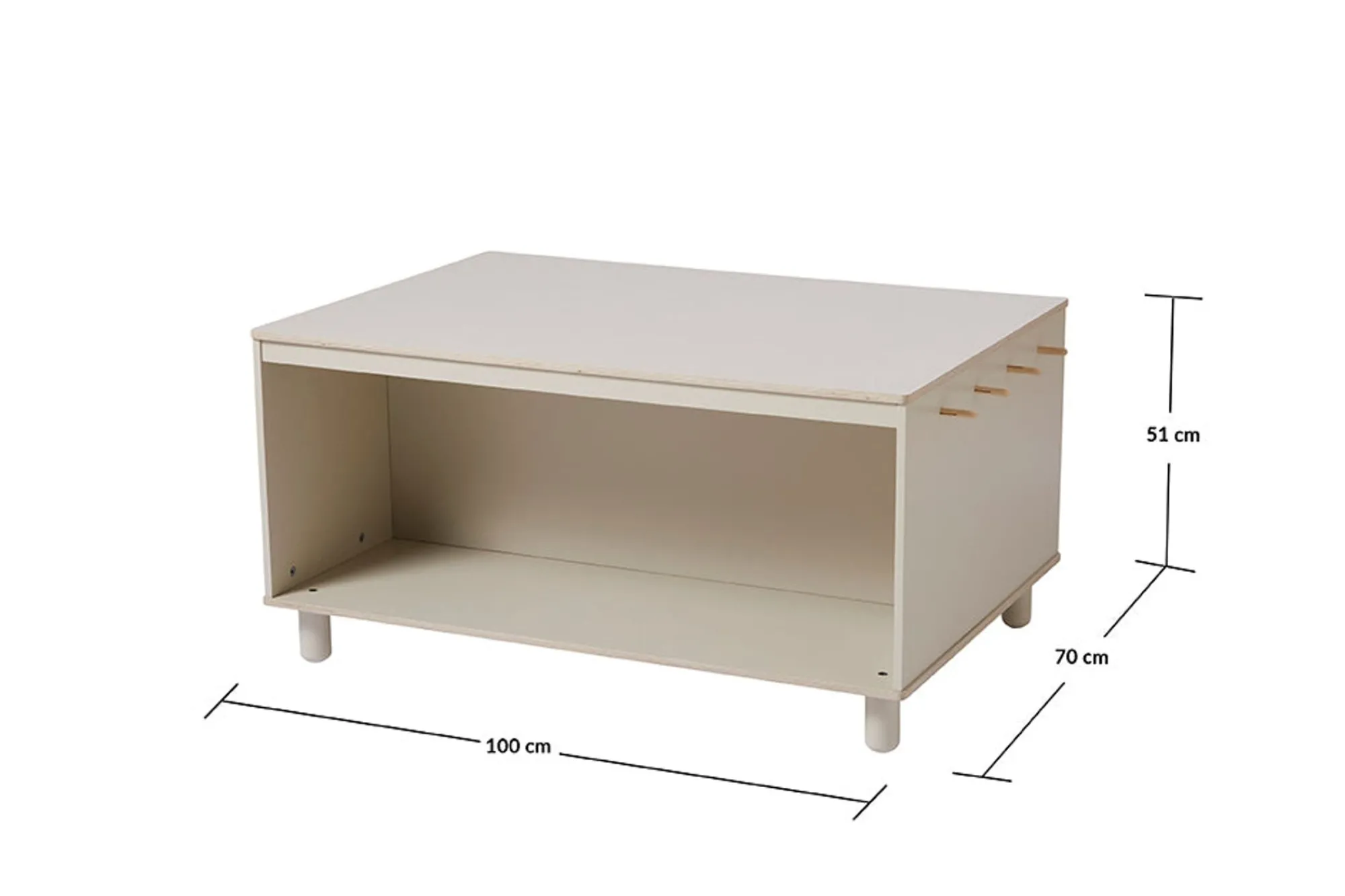 Clearance FLEXA Legebord Warm Grey/Birch Plywood