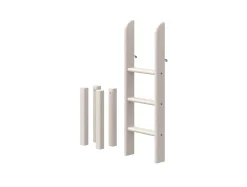 Fashion FLEXA Lige Stige Og Ben Til Halvhøj Seng White Washed Pine