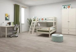 Fashion FLEXA Mellemhoj Seng Med Enkeltseng White Washed Pine