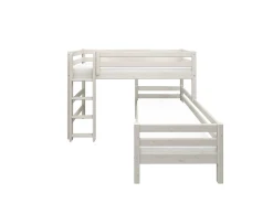 Discount FLEXA Mellemhoj Seng Med Enkeltseng White Washed Pine