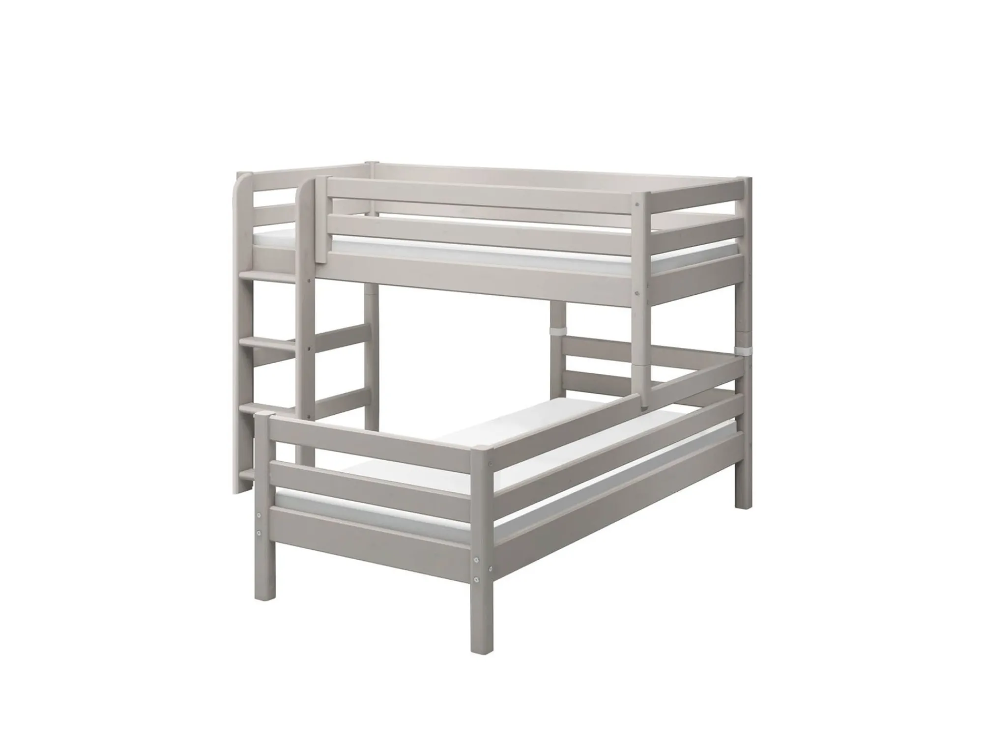 Flash Sale FLEXA Mellemhoj Seng Med Enkeltseng Grey Washed Pine