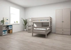 Flash Sale FLEXA Mellemhoj Seng Med Enkeltseng Grey Washed Pine