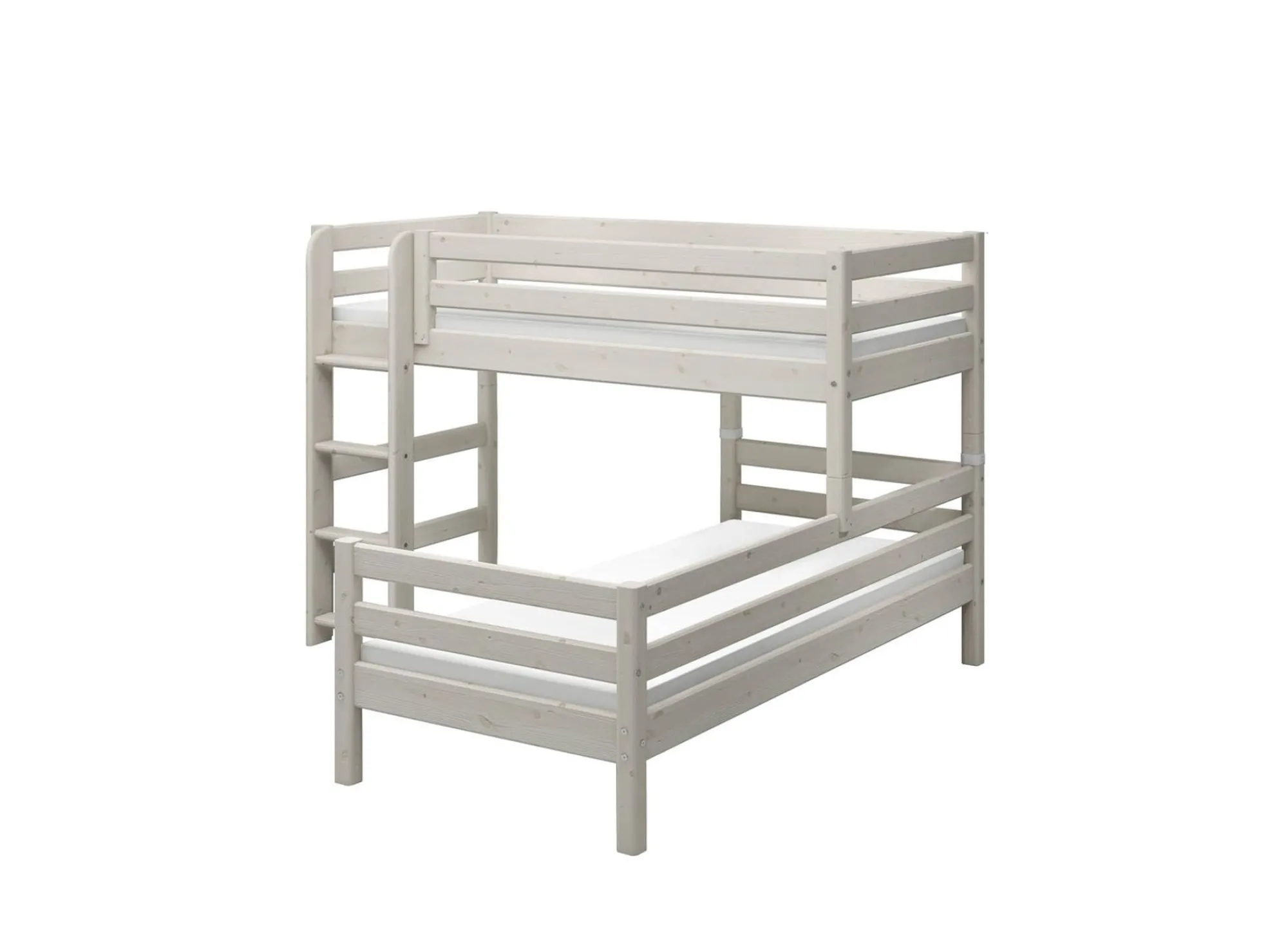 Cheap FLEXA Mellemhoj Seng Med Enkeltseng White Washed Pine