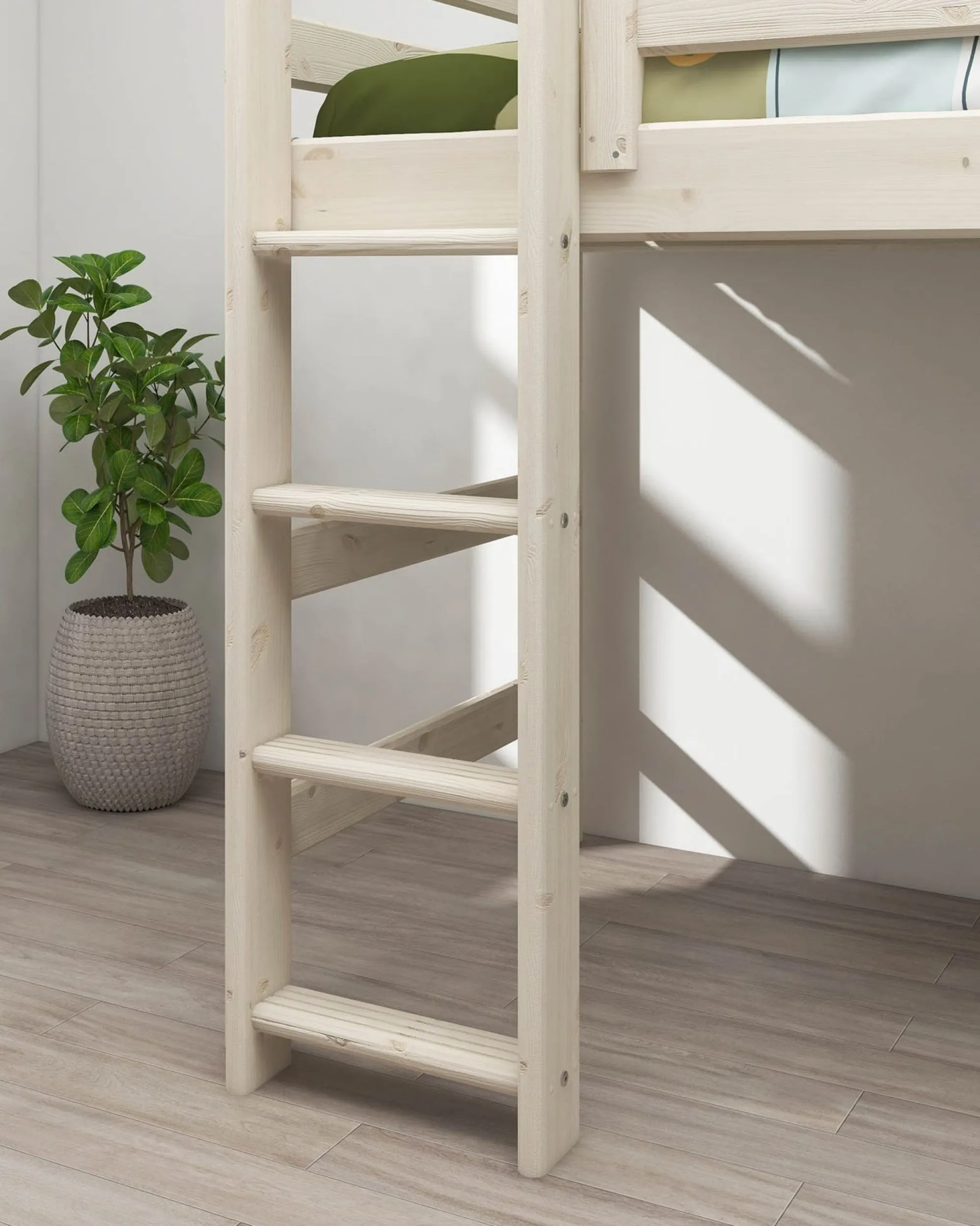 Cheap FLEXA Mellemhoj Seng Med Enkeltseng White Washed Pine