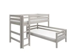 Cheap FLEXA Mellemhoj Seng Med Enkeltseng Grey Washed Pine
