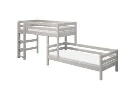 Cheap FLEXA Mellemhoj Seng Med Enkeltseng Grey Washed Pine