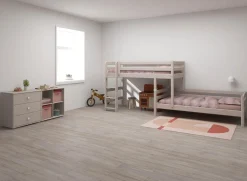 Cheap FLEXA Mellemhoj Seng Med Enkeltseng Grey Washed Pine