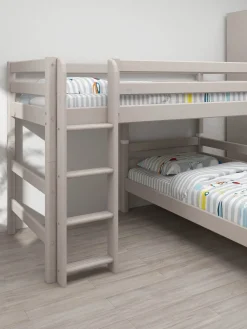 Cheap FLEXA Mellemhoj Seng Med Enkeltseng Grey Washed Pine