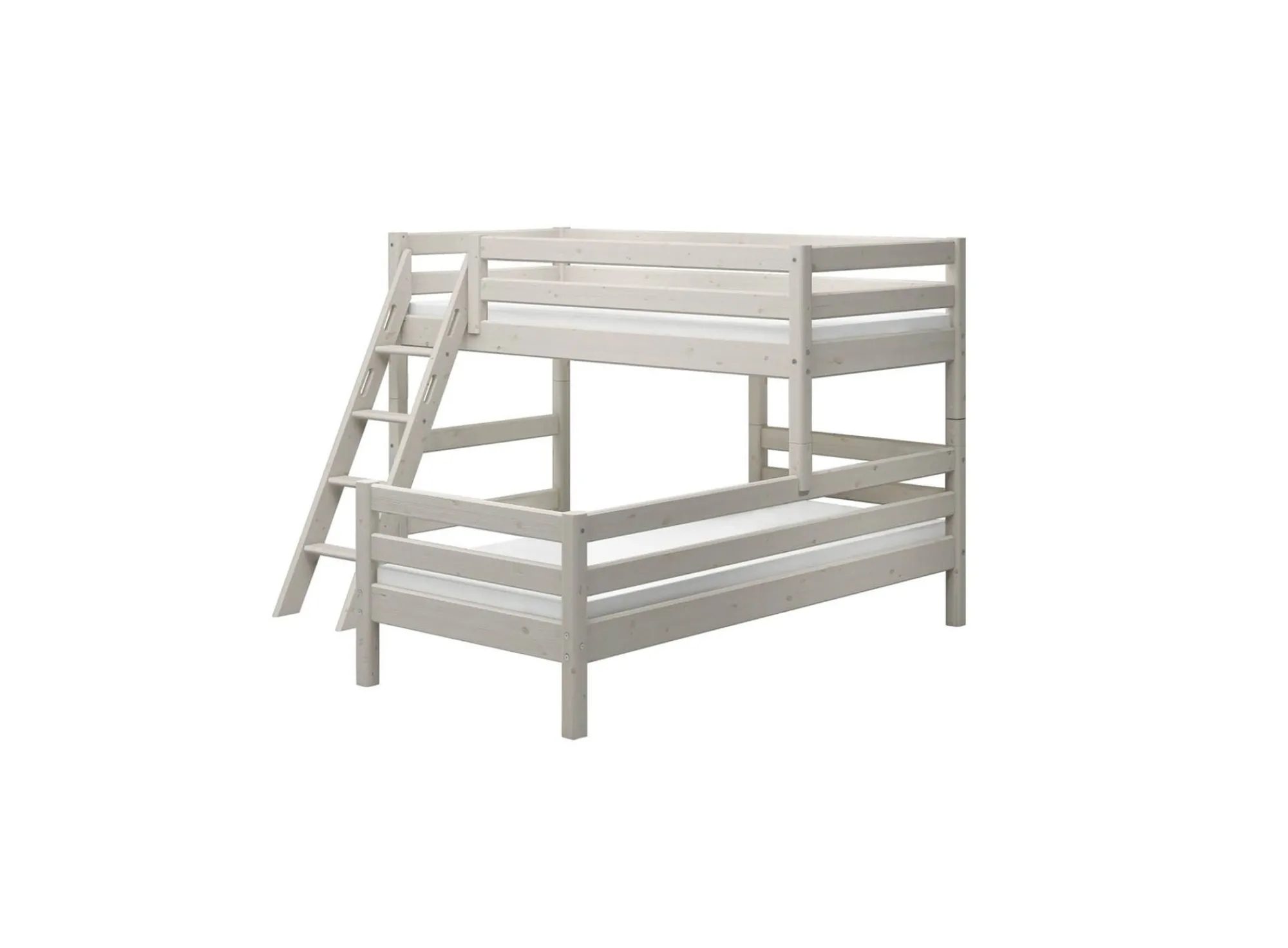 Discount FLEXA Mellemhoj Seng Med Enkeltseng White Washed Pine