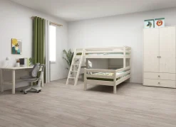 Discount FLEXA Mellemhoj Seng Med Enkeltseng White Washed Pine
