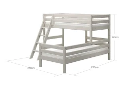 Discount FLEXA Mellemhoj Seng Med Enkeltseng White Washed Pine