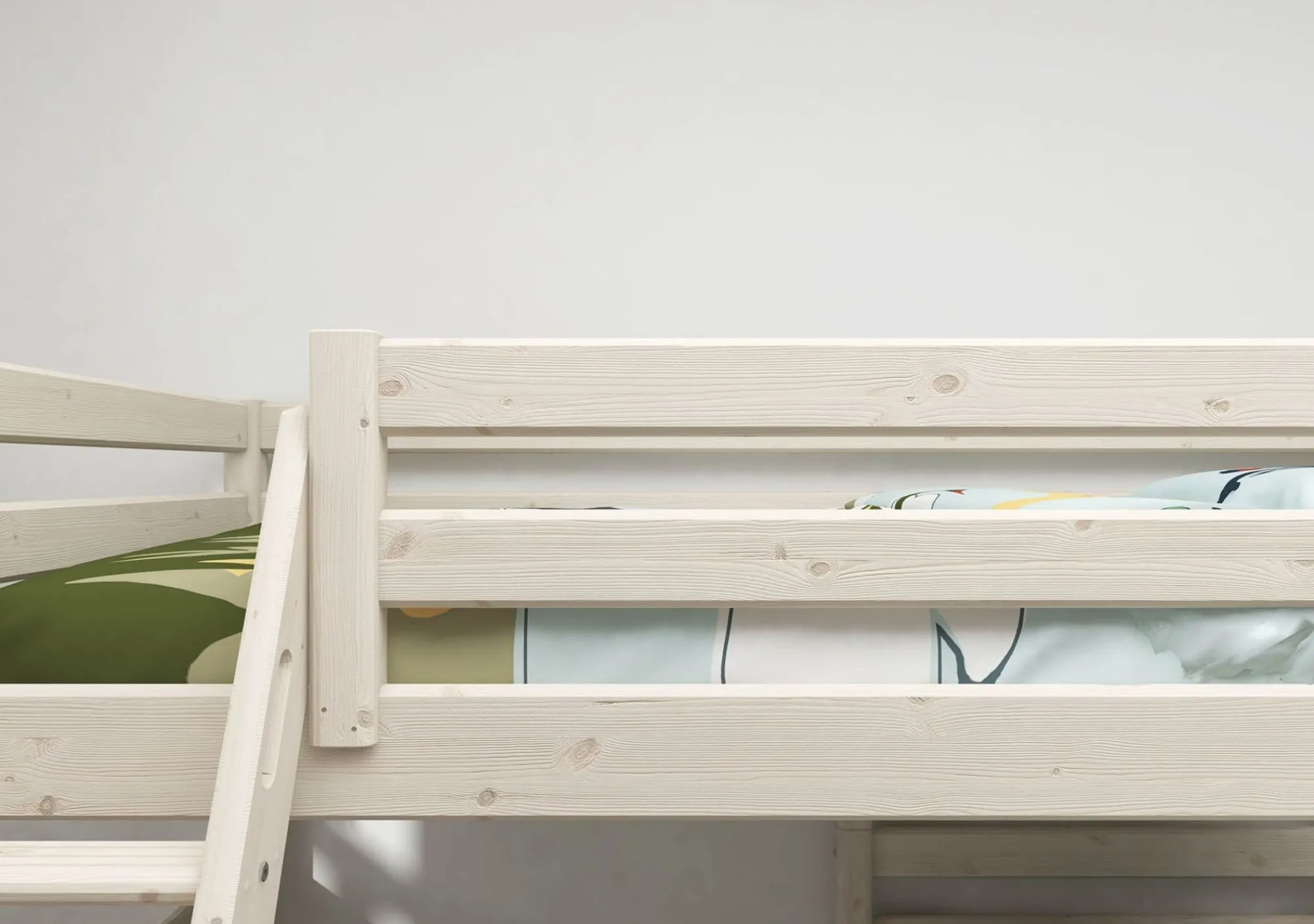 Discount FLEXA Mellemhoj Seng Med Enkeltseng White Washed Pine