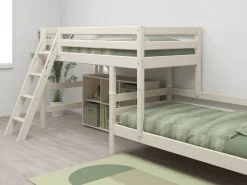 Discount FLEXA Mellemhoj Seng Med Enkeltseng White Washed Pine