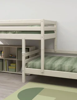 Discount FLEXA Mellemhoj Seng Med Enkeltseng White Washed Pine