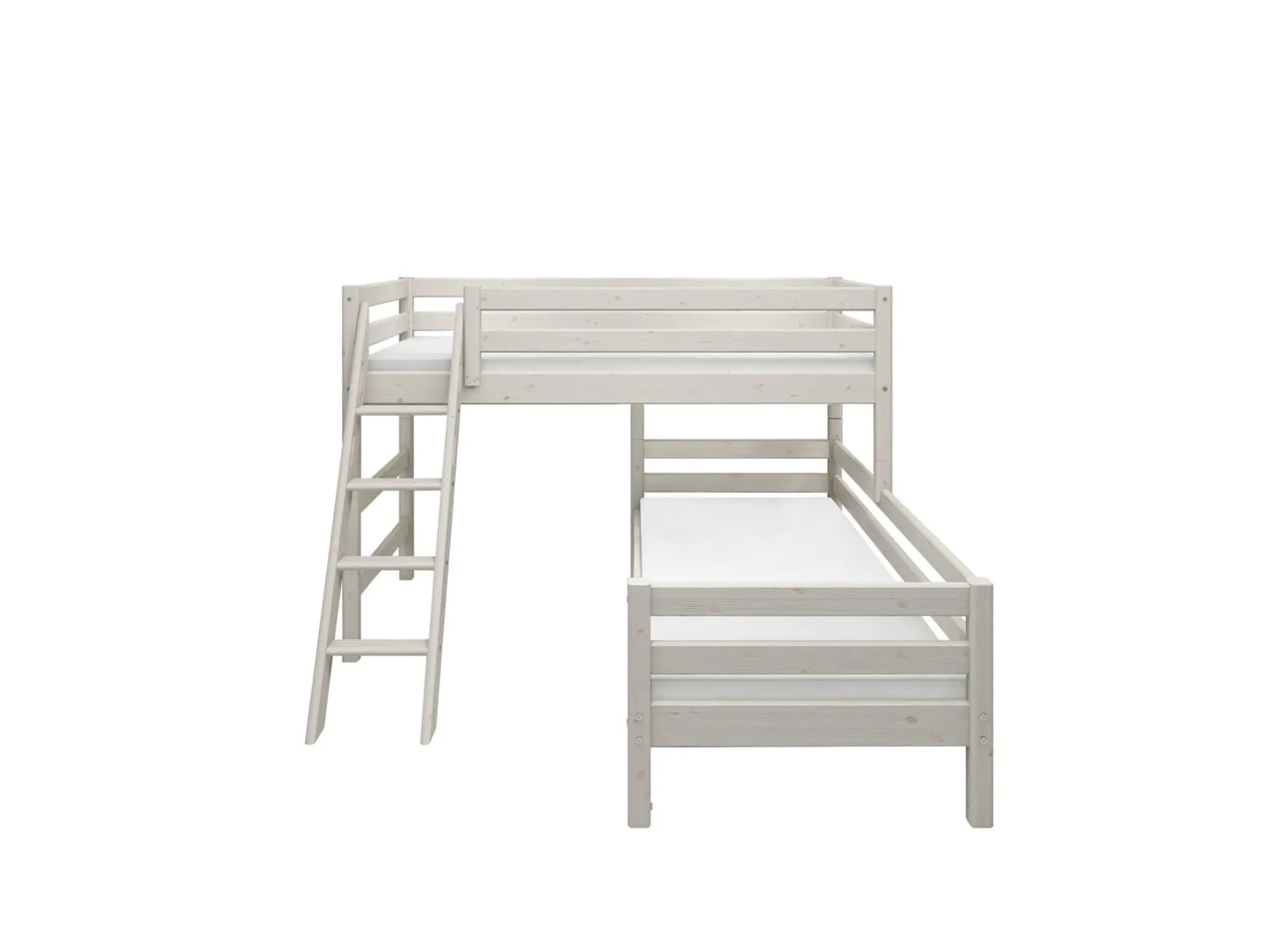 Discount FLEXA Mellemhoj Seng Med Enkeltseng White Washed Pine