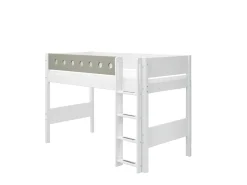 Shop FLEXA Mellemhoj Seng Med Lige Stige White/Natural Green