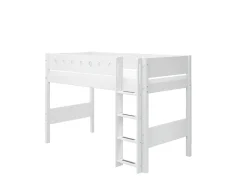 New FLEXA Mellemhoj Seng Med Lige Stige White