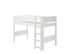 New FLEXA Mellemhoj Seng Med Lige Stige White