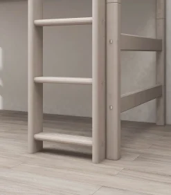 Best FLEXA Mellemhoj Seng Med Lige Stige Grey Washed Pine