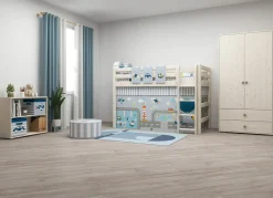 Discount FLEXA Mellemhoj Seng Med Lige Stige White Washed Pine