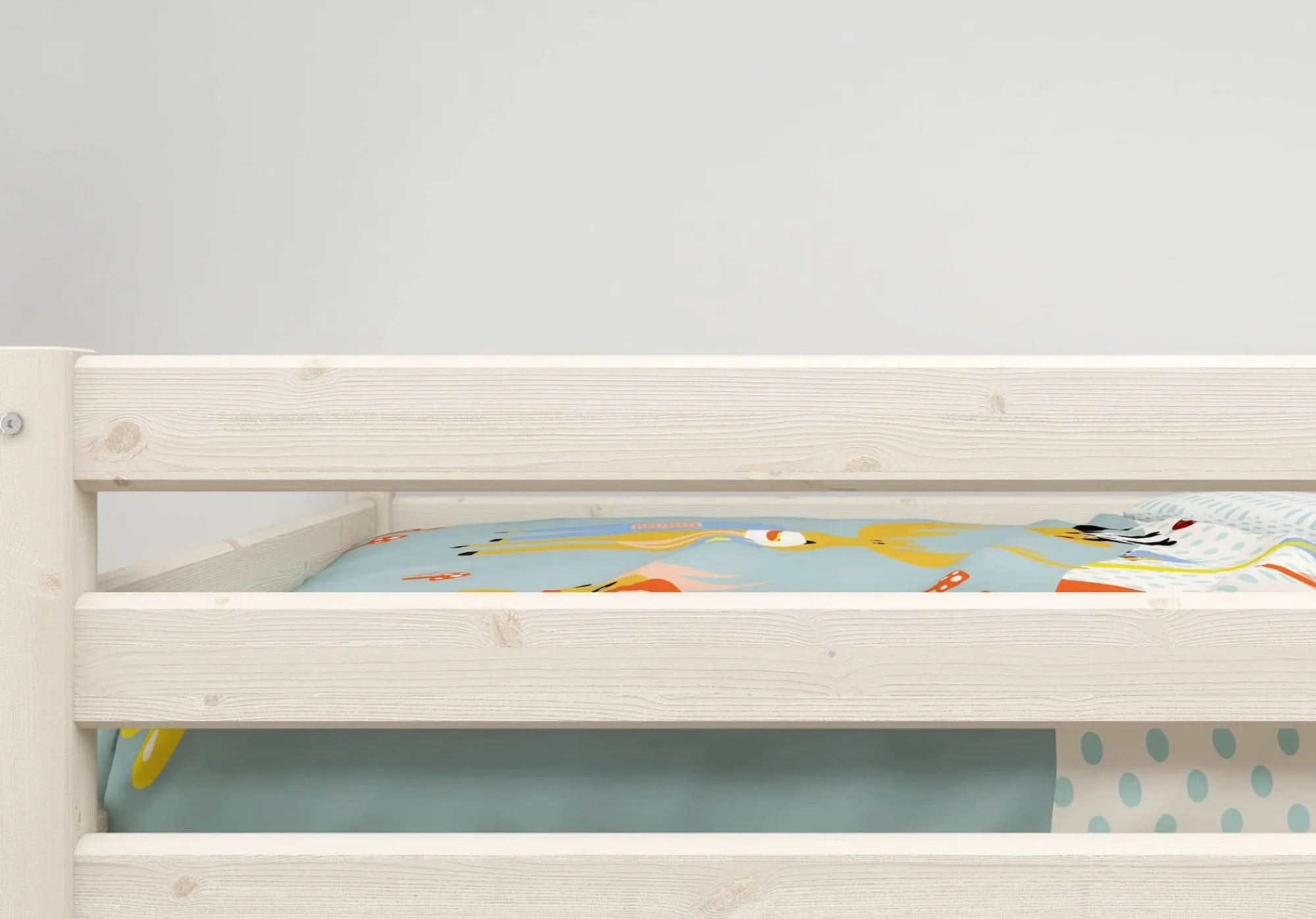 Discount FLEXA Mellemhoj Seng Med Lige Stige White Washed Pine