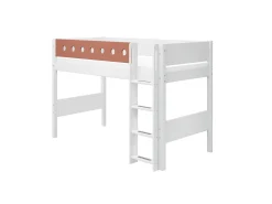 Outlet FLEXA Mellemhoj Seng Med Lige Stige White/Blush
