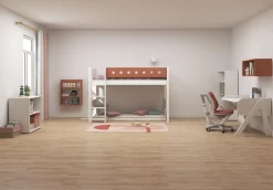 Outlet FLEXA Mellemhoj Seng Med Lige Stige White/Blush