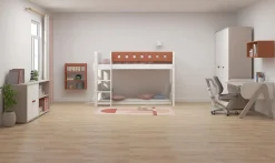 Outlet FLEXA Mellemhoj Seng Med Lige Stige White/Blush