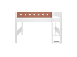 Outlet FLEXA Mellemhoj Seng Med Lige Stige White/Blush