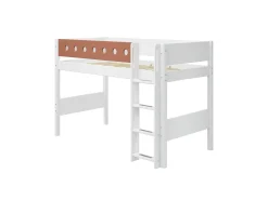 Outlet FLEXA Mellemhoj Seng Med Lige Stige White/Blush